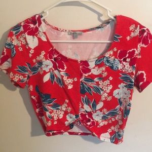 Charlotte Russe Medium Floral Crop Top